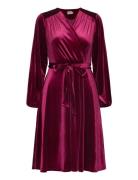 Milena Dress Kort Kjole Burgundy Jumperfabriken