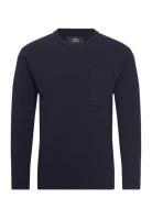 Christian Knit Tops Knitwear Round Necks Navy Clean Cut Copenhagen