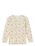 Nmfgio Bim Ls Slim Top Lil Tops T-shirts Long-sleeved T-Skjorte Cream ...