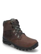 Chillberg Mid Lace Up Waterproof Snow Boot Dark Brown Snørestøvler Bro...