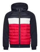 Hooded Storm Hybrid Padded Jkt Foret Jakke Navy Superdry