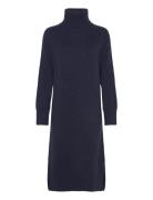 Herringb Detail Rollneck Dress Dresses Knitted Dresses Navy GANT