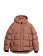 Hooded 5 Baffle Sports Puffer Foret Jakke Beige Superdry