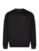 Tjm Reg S Flag Crew Ext Tops T-Langærmet Skjorte Black Tommy Jeans