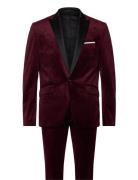 Velvet Tuxedo Suit Habit Burgundy Lindbergh