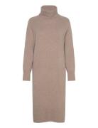 Herringb Detail Rollneck Dress Dresses Knitted Dresses Beige GANT
