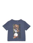 Nmmjac Kungfupanda Nreg Ss Top Box Sky Tops T-Kortærmet Skjorte Navy N...