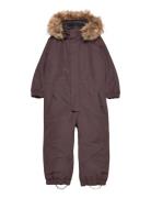 Coverall W. Fake Fur Outerwear Coveralls Snow-ski Coveralls & Sets Bro...