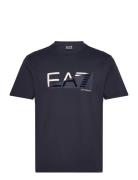 T-Shirt Tops T-Kortærmet Skjorte Navy EA7