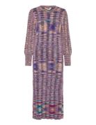 Objtalpa Knit Re L/S Dress 135 Maxikjole Festkjole Multi/patterned Obj...