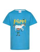 Pippi T-Shirt 2 Tops T-Kortærmet Skjorte Blue Pippi Langstrømpe