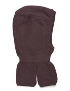 Balaclava - Wool W. Windstop Accessories Headwear Balaclava Purple Col...