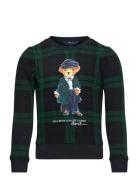 Plaid Polo Bear Fleece Sweatshirt Tops Sweatshirts & Hoodies Sweatshir...