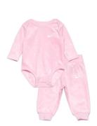 Nike Essentials Bodysuit And Pants Set Langærmet Body Pink Nike