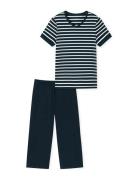 Pyjama Long Pyjamas Nattøj Navy Schiesser