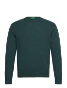 Sweater L/S Tops Knitwear Round Necks Green United Colors Of Benetton