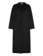 Thivon Long Coat Uldfrakke Frakke Black Stylein