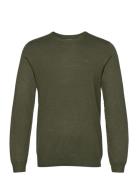 Mélange Round Neck Knit Tops Knitwear Round Necks Khaki Green Lindberg...