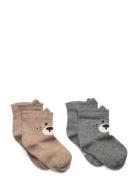 Socks W. 3D Effect  Socks & Tights Socks Grey Minymo