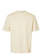 Slhrelax-Dani Ss Interlock Tee Ex Tops T-Kortærmet Skjorte Cream Selec...