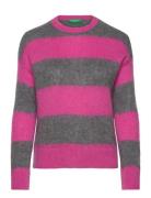 Sweater L/S Tops Knitwear Jumpers Pink United Colors Of Benetton