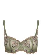 Champs Elysees Half Cup Bra Lingerie Bras & Tops Balc Tte Bras Green C...