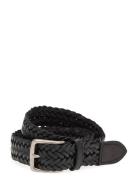 Braided Calfskin Belt Accessories Belts Braided Belt Black Polo Ralph ...