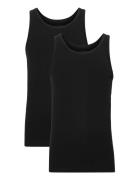 Singlet Tops T-shirts Sleeveless Black Schiesser