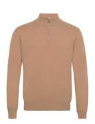 Patton Half Zip Designers Knitwear Half Zip Jumpers Brown Oscar Jacobs...