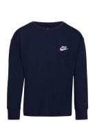 Lk-L/S Knit Top Sport T-shirts Long-sleeved T-Skjorte Navy Nike