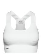 White High Support Ribbed Bra Lingerie Bras & Tops Sports Bras - All W...
