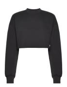 Studio Over D Cropped Crew Sport Crop Tops Long-sleeved Crop Tops Blac...