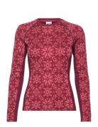 Edith Long Sleeve Sport Base Layer Tops Red Kari Traa