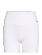 Ribbed Midi Biker Shorts Bottoms Shorts Cycling Shorts White Aim´n