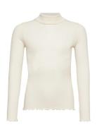 Wool Turtle Neck Tops T-shirts Turtleneck Cream Rosemunde Kids