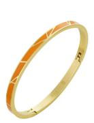 Rose Enamel Bangle Orange/Gold Accessories Jewellery Bracelets Bangles...