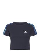 W 3S Baby T Sport Crop Tops Short-sleeved Crop Tops Navy Adidas Sports...