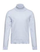 Turtleneck Sweater Tops T-shirts Turtleneck Blue Mango