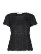 242 Emile Top Designers Blouses Short-sleeved Black Ida Sjöstedt