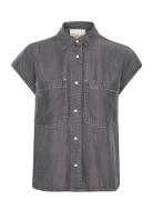 Nellymw Ss Shirt Tops Shirts Denim Shirts Grey My Essential Wardrobe