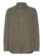 Mmkarli Linen Shirt Tops Shirts Linen Shirts Khaki Green MOS MOSH