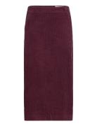 Liyanapw Sk Skirts Knee-length & Midi Skirts Burgundy Part Two