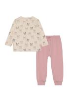 Set Top Trousers Back Focus Sets Sets With Long-sleeved T-shirt Pink L...