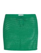 Crochet Mini Skirt Skirts Short Skirts Green Mango