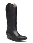 Liberty Black Leather Boots Shoes Boots Cowboy Boots Black ALOHAS