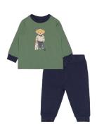 Polo Bear Jersey Tee & Fleece Pant Set Sets Sets With Long-sleeved T-s...