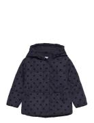 Flowers Print Quilted Anorak Outerwear Jackets & Coats Anoraks Navy Ma...