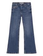 Flared Jeans With Opening Bottoms Jeans Bootcut Jeans Blue Mango