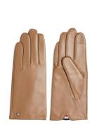 Essential Flag Leather Gloves Accessories Gloves Finger Gloves Beige T...