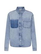 Onlcatania Ls Fade Pocket Dnm Shirt Soo Tops Shirts Denim Shirts Blue ...